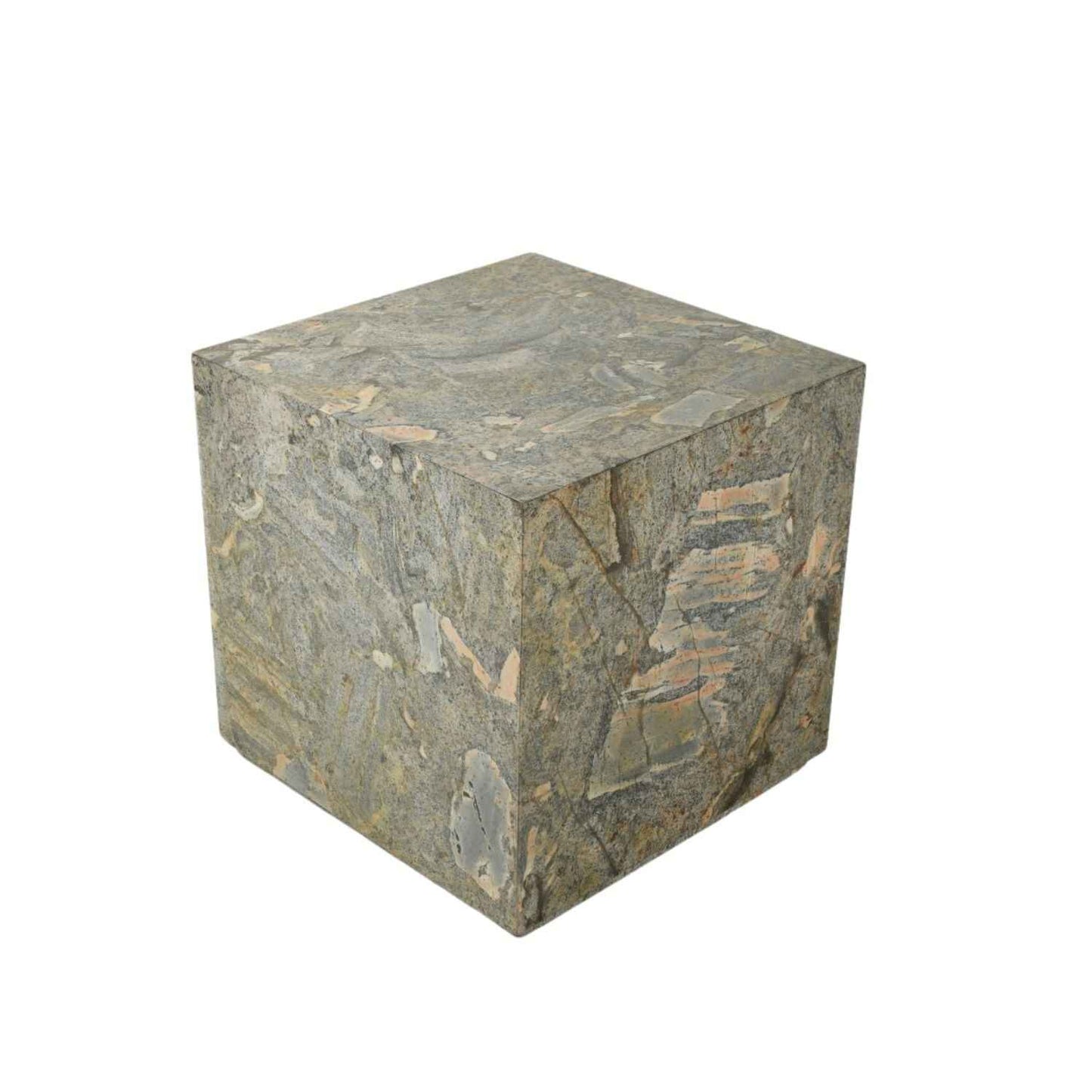 LENI PLINTH SIDE TABLE | GOLDEN FOSSIL | 2 SIZES