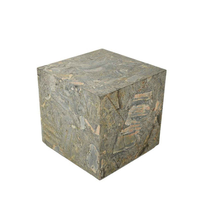 LENI PLINTH SIDE TABLE | GOLDEN FOSSIL | 2 SIZES