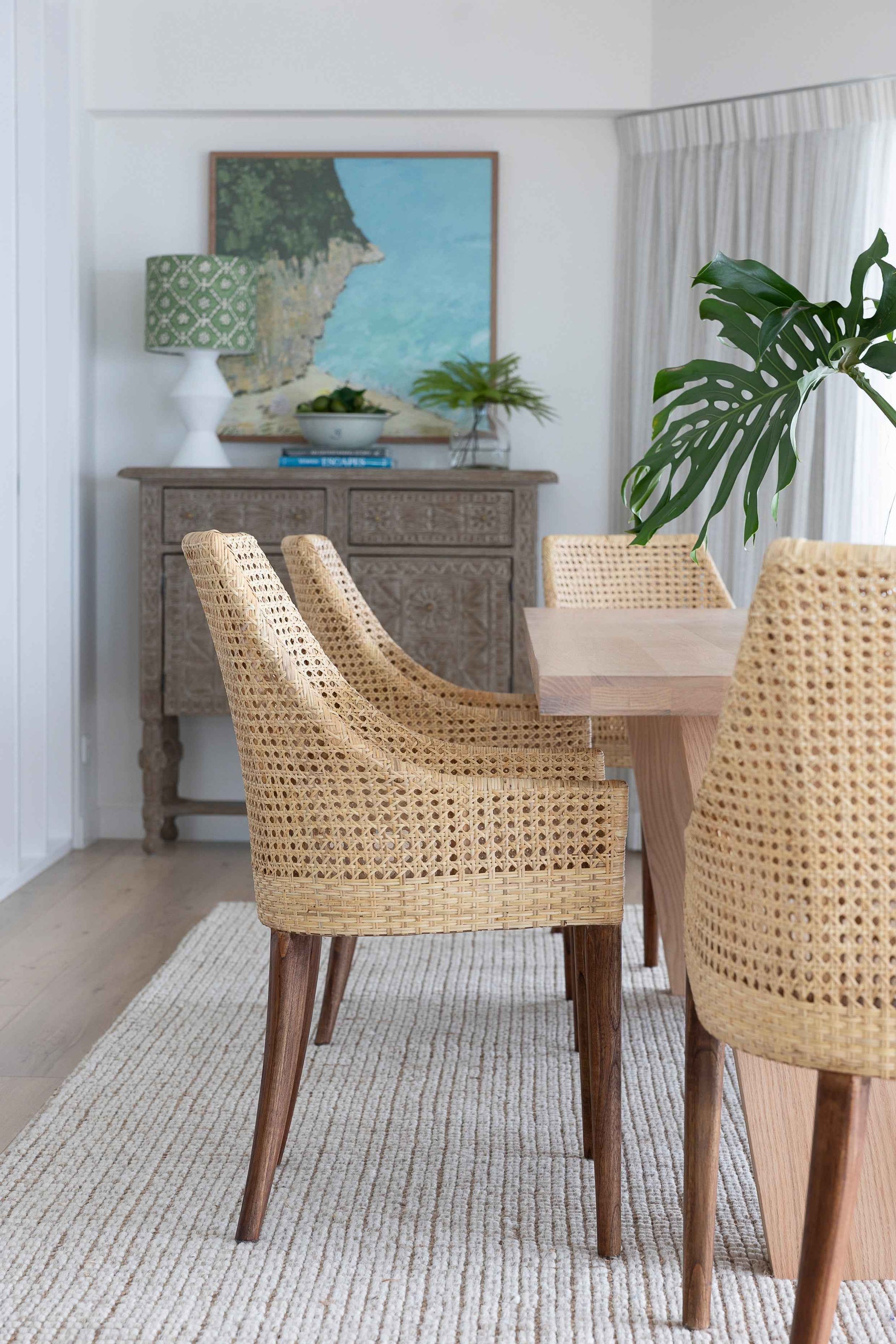 Classic Weave Natural Rattan Dining Chair