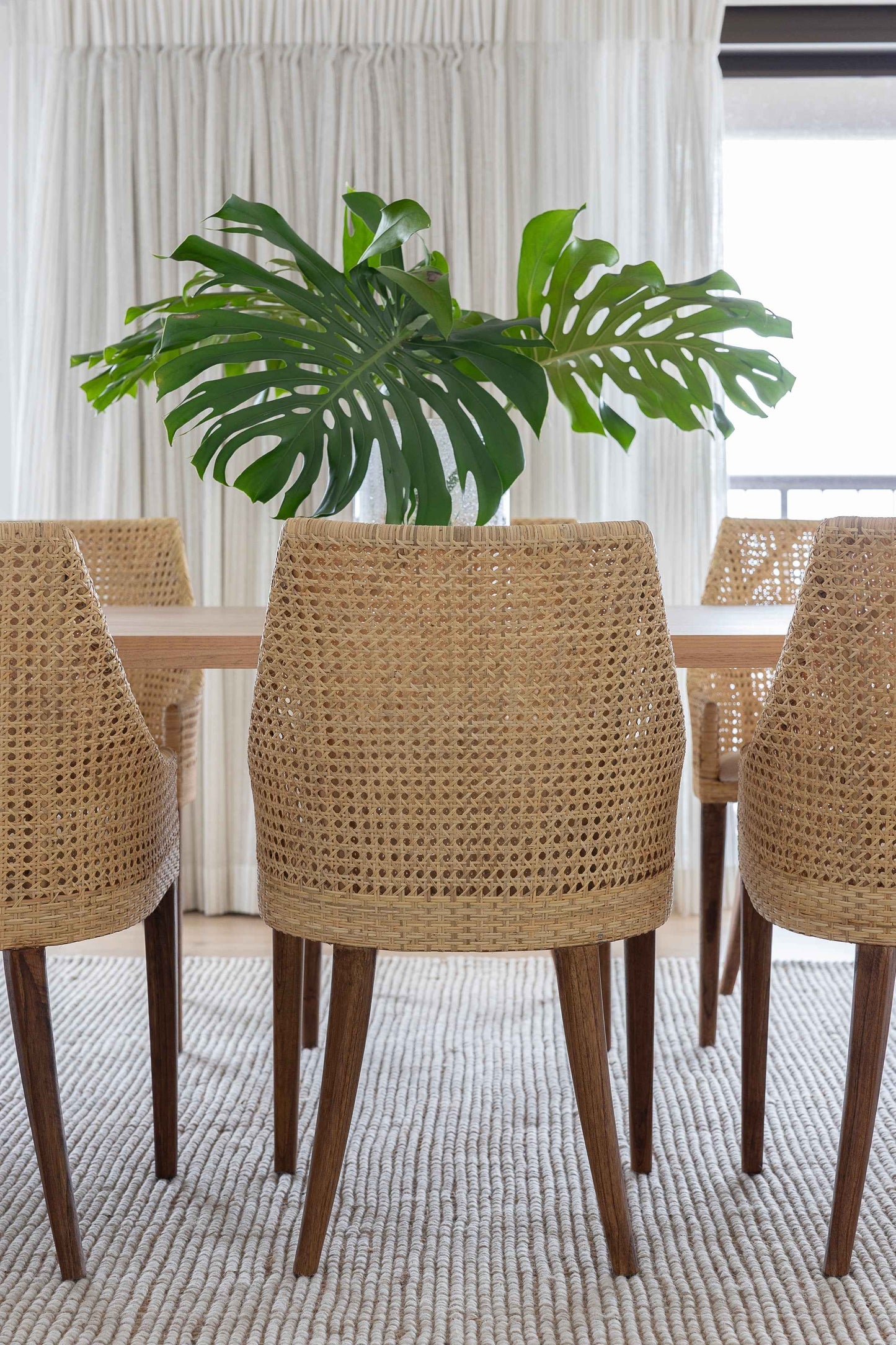 Classic Weave Natural Rattan Dining Chair