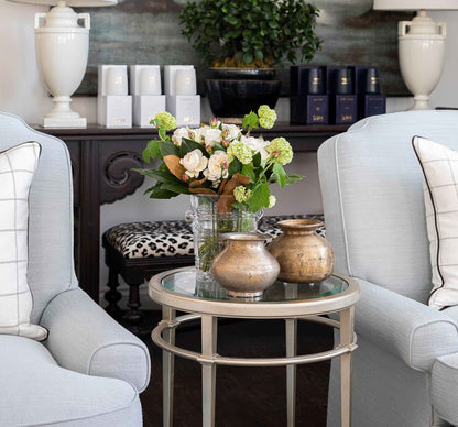 Sterling Round Silver Side Table Small