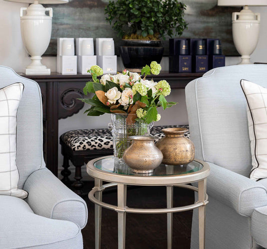 Sterling Round Silver Side Table Small