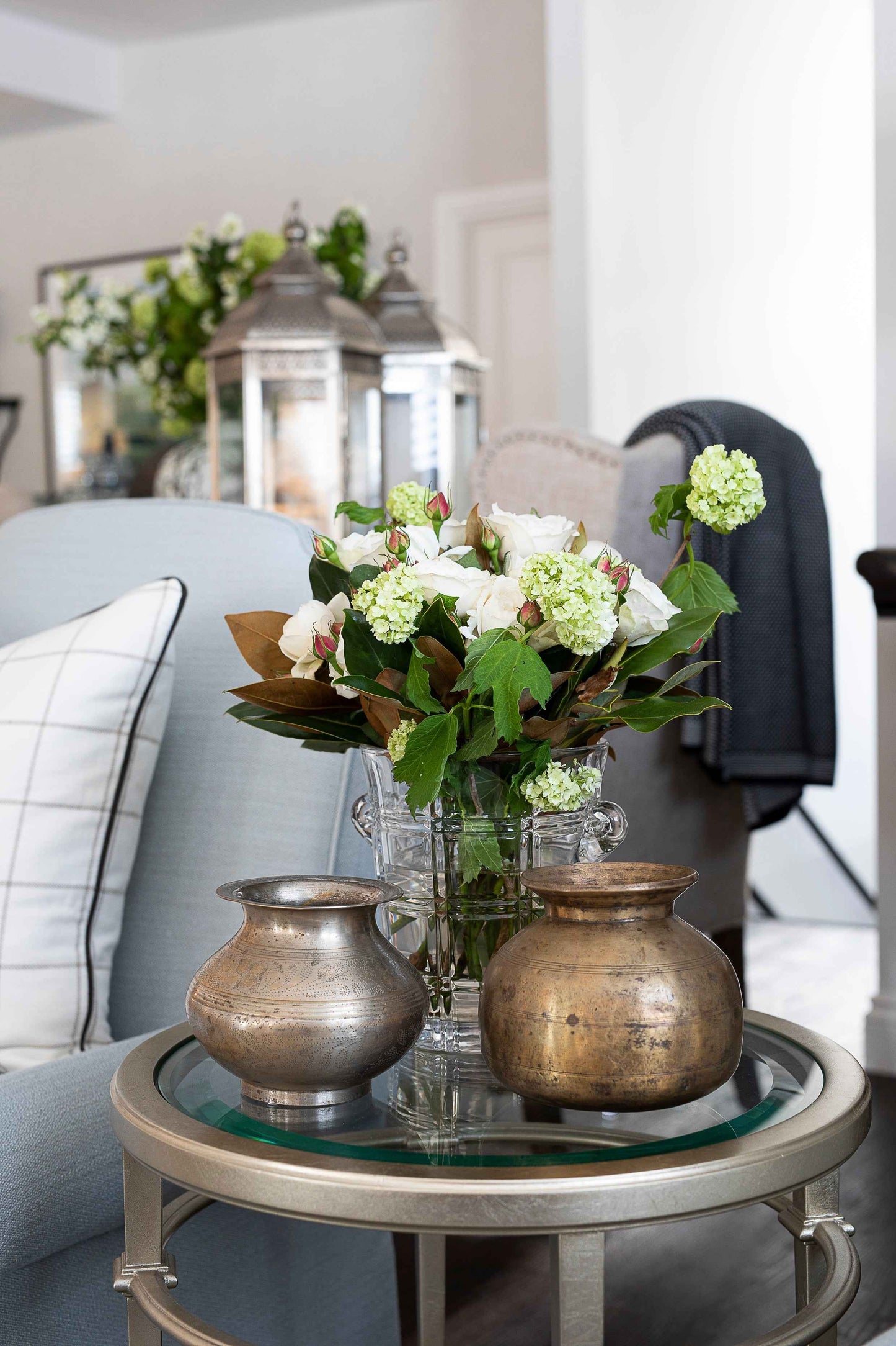 Sterling Round Silver Side Table Small