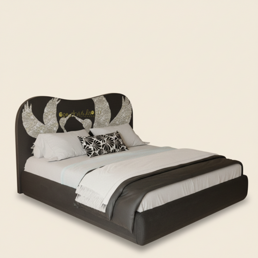 Celeste Crane Inlay Bed- hansa handicrafts - Hansa Handicraft