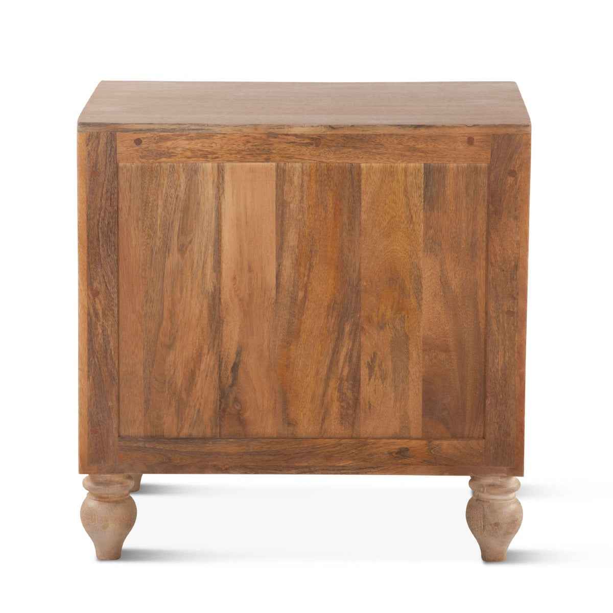 HAVELI FLORAL MOTIF CARVED WOOD NIGHTSTAND