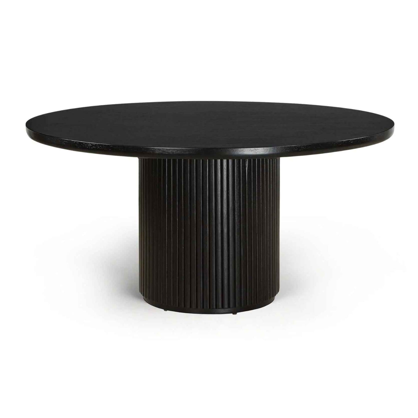 HERSCH 60"RD EBONY OAK DINING TABLE