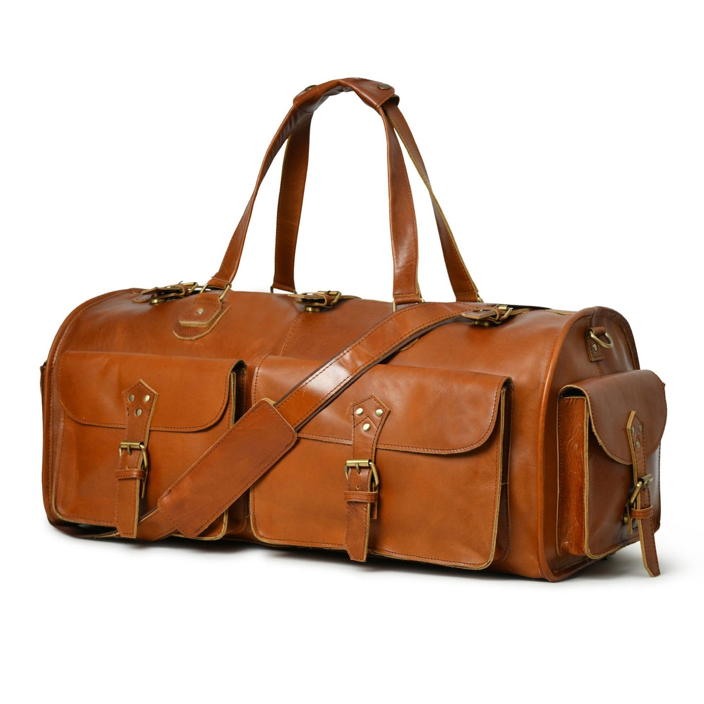 Genuine Leather Duffle Bag 32 Inches