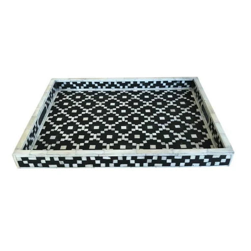 Handmade Bone Inlay Customized Serving Tray Moroccan Design for Home Decor, Tray for Wedding, Tray for Restaurant, Tray for Coffee Table, Tray for Decor