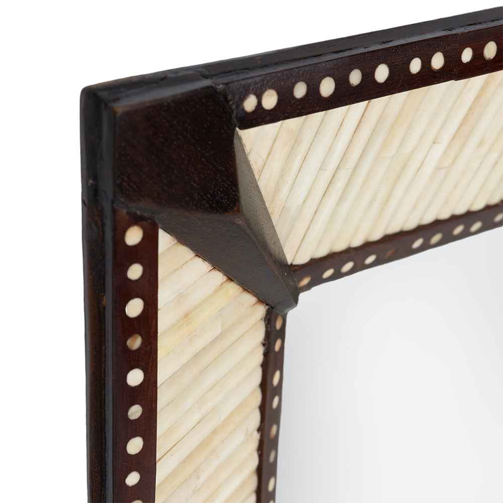 Henley Wood & Bone Mirror
