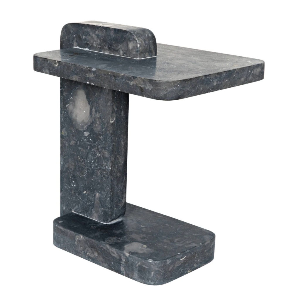 North Side Black Marble Side Table