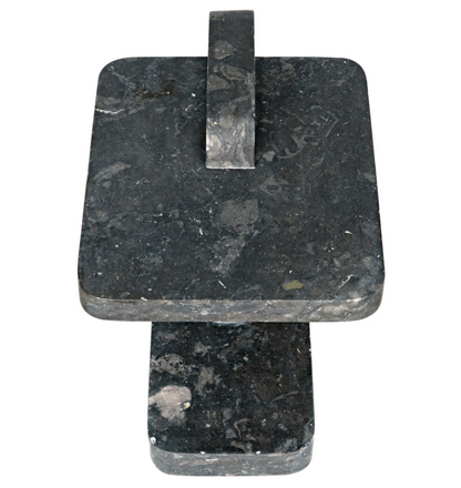 North Side Black Marble Side Table