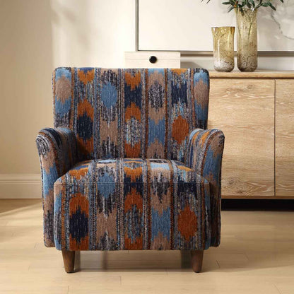 IKAT TEXTURED CHENILLE ARM CHAIR