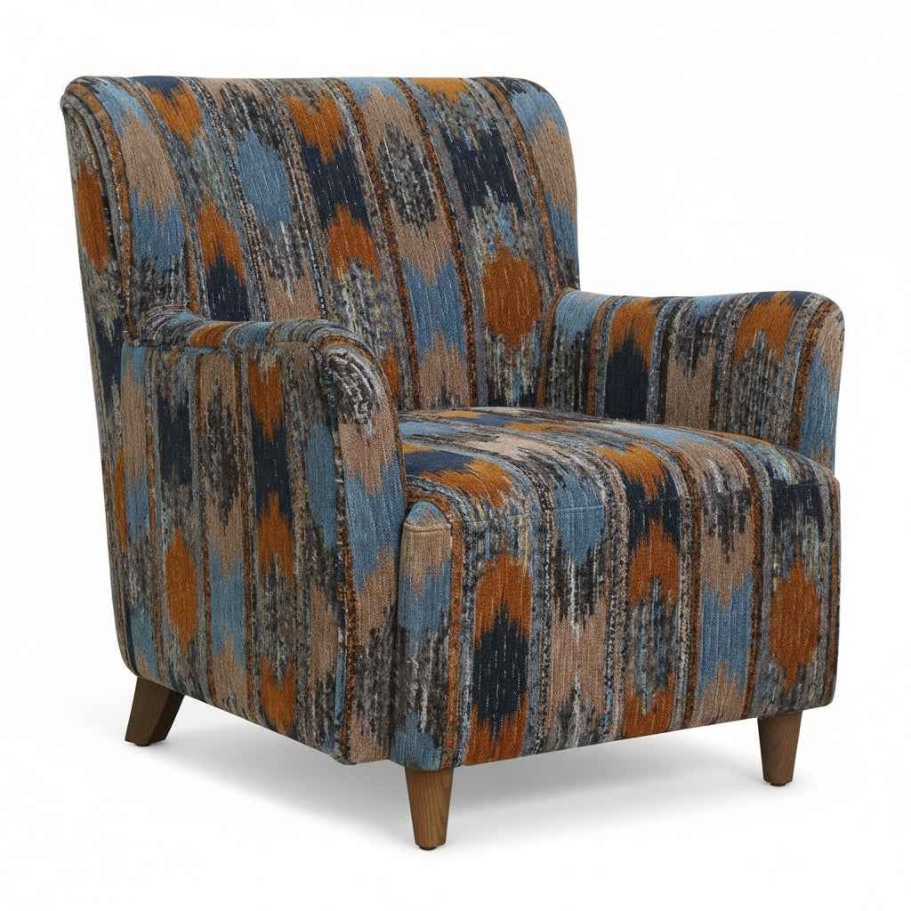 IKAT TEXTURED CHENILLE ARM CHAIR