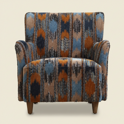 IKAT TEXTURED CHENILLE ARM CHAIR