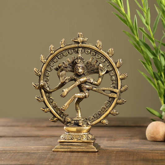 6" Brass Nataraja Statue | Handmade