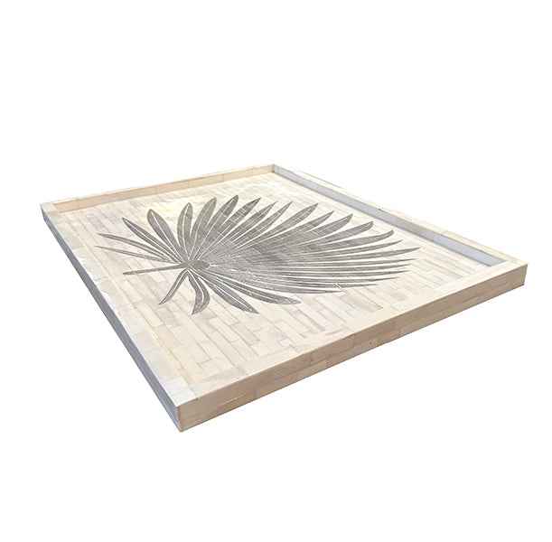 Palm Leaf Etched Tray