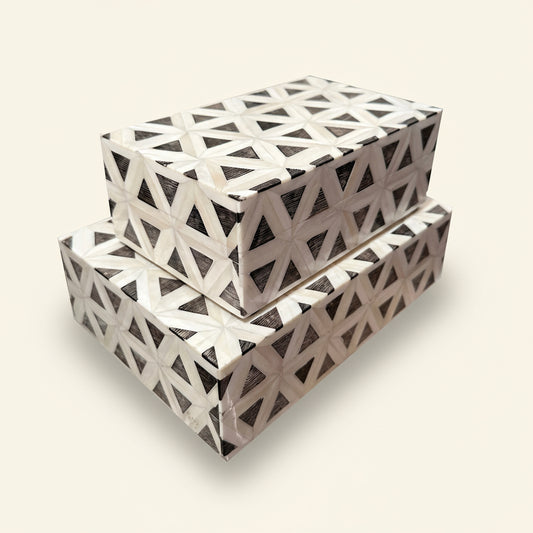 Etched Triangle Bone Box