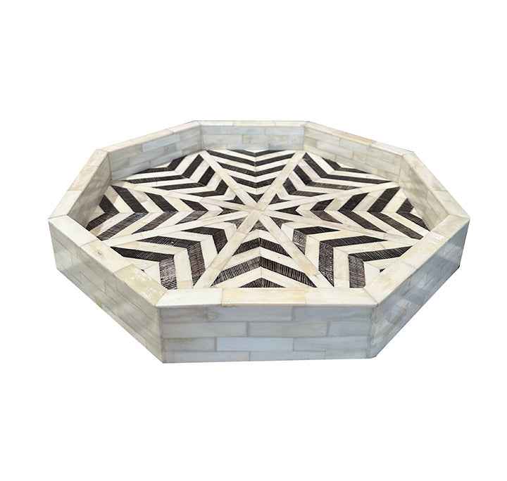Etched Bone Starburst Tray