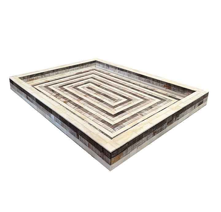 Brown Horn Etched Tray