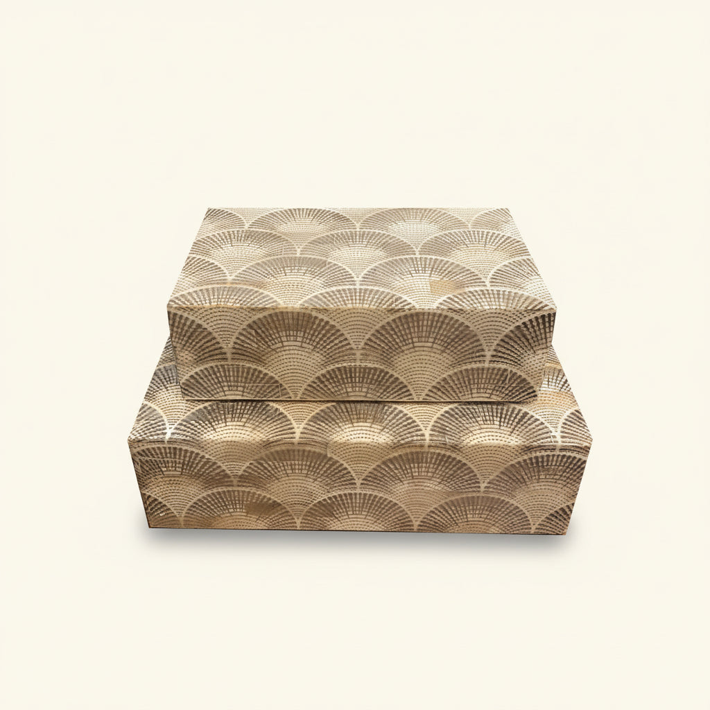 Scalloped Etched Boxes
