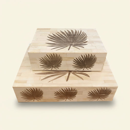 Palm Leaf Etched Box