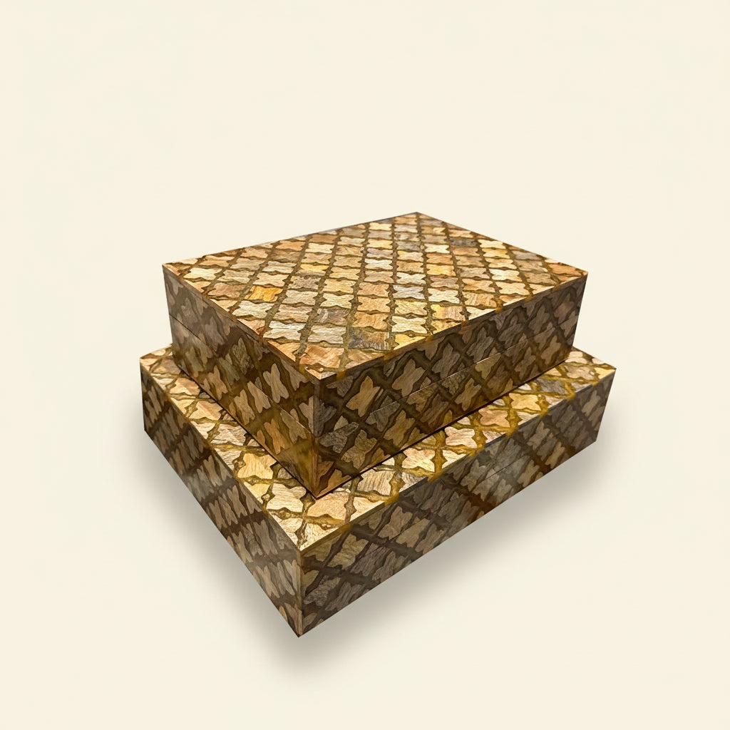 Diamond Wood Inlay Box