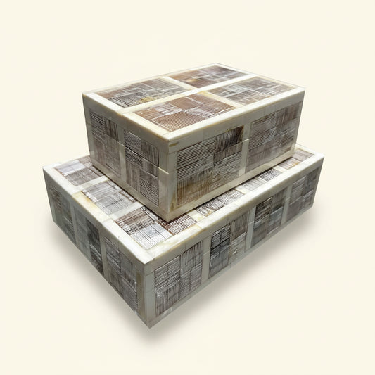 Etched Horn Square Box