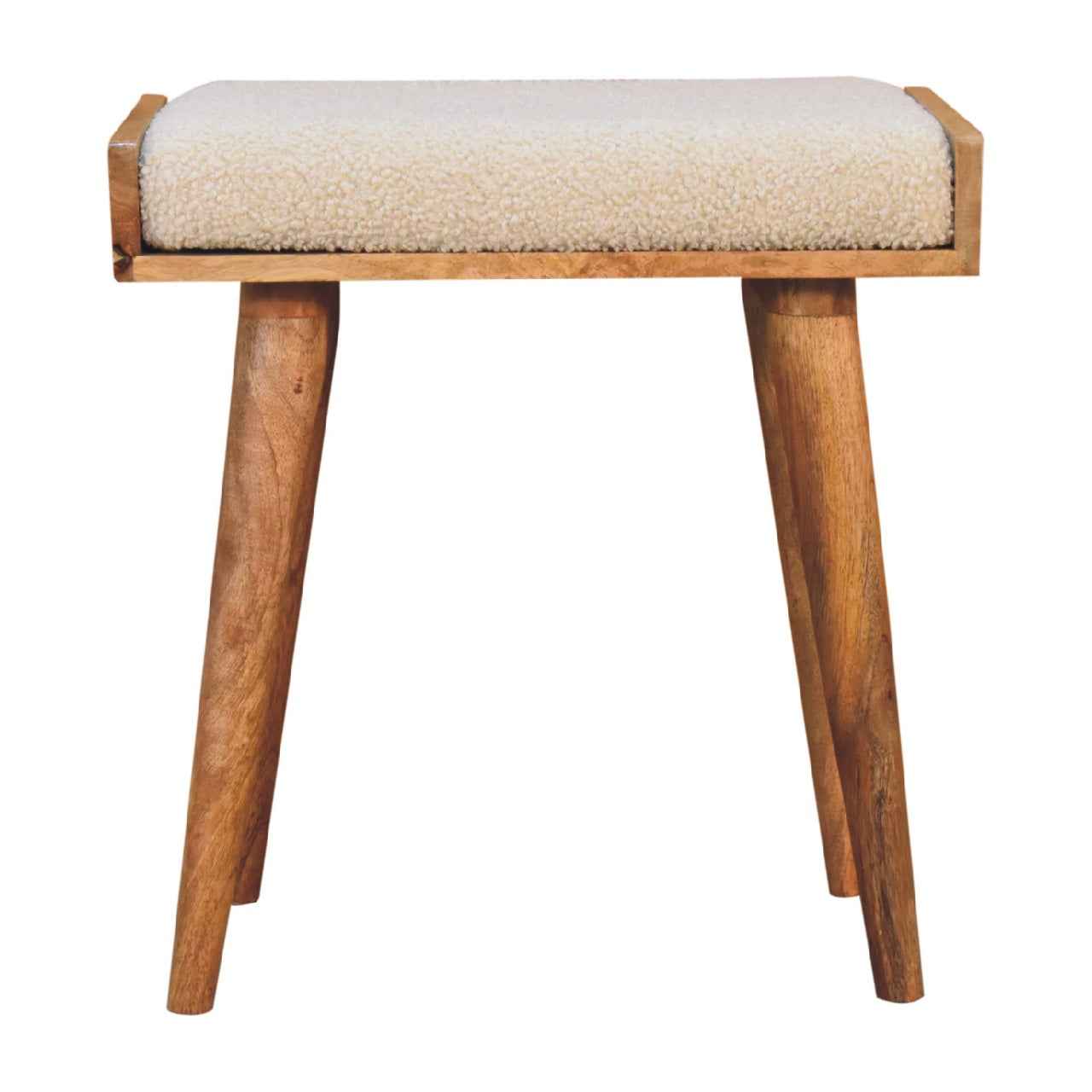 BOUCLE TRAY-STYLE FOOTSTOOL