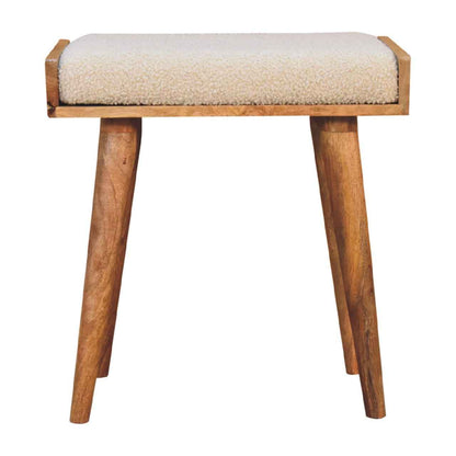 BOUCLE TRAY-STYLE FOOTSTOOL
