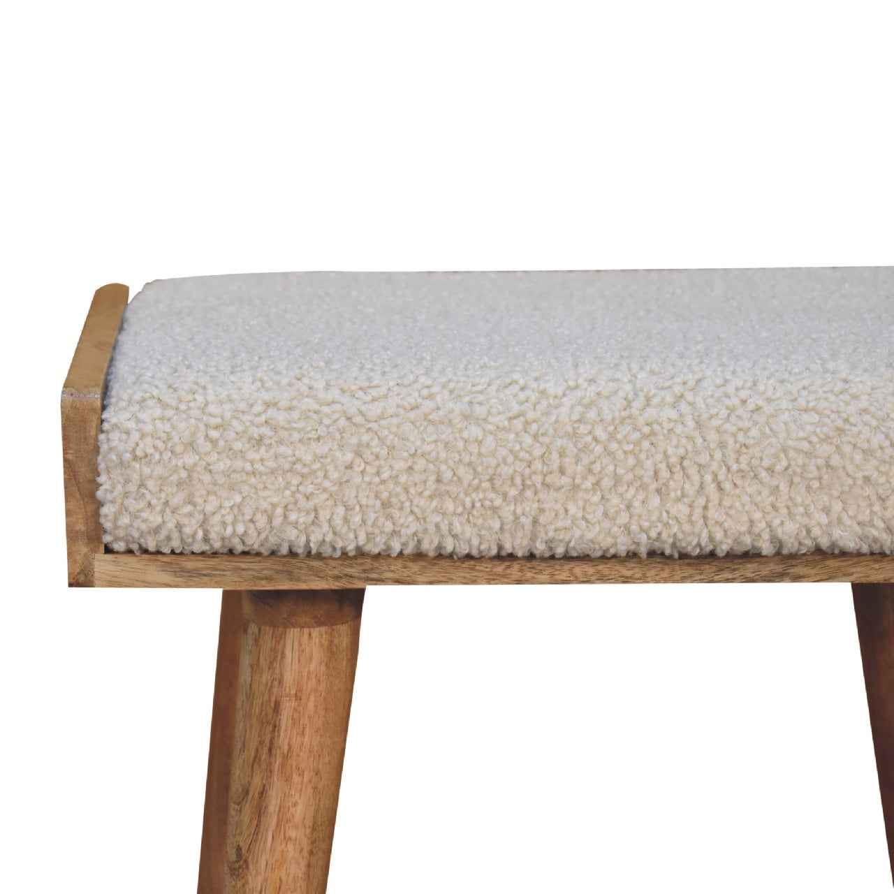 BOUCLE TRAY-STYLE FOOTSTOOL