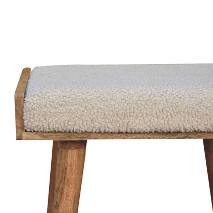 BOUCLE TRAY-STYLE FOOTSTOOL