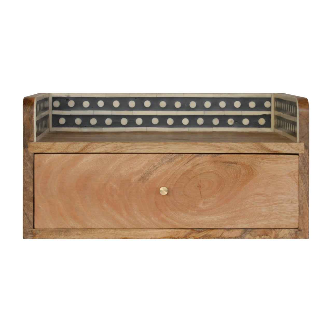 BONE INLAY GALLERY FLOATING (BED)SIDE TABLE | 1 DRAWER