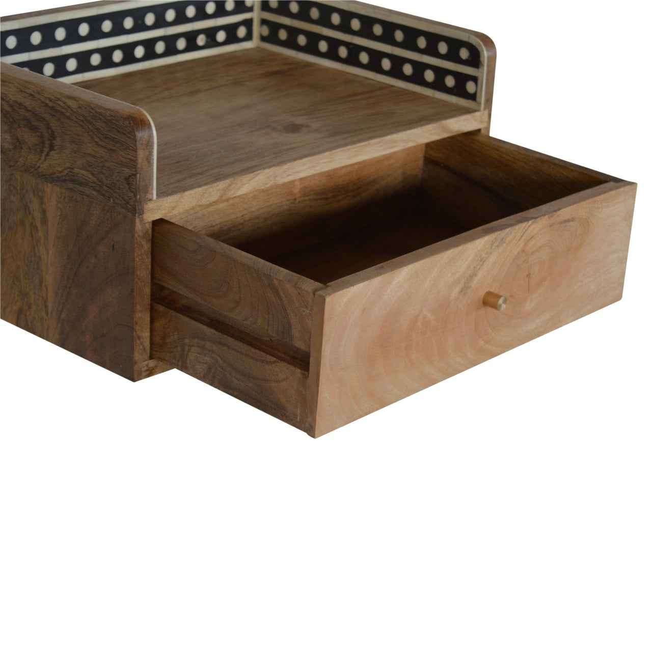 BONE INLAY GALLERY FLOATING (BED)SIDE TABLE | 1 DRAWER