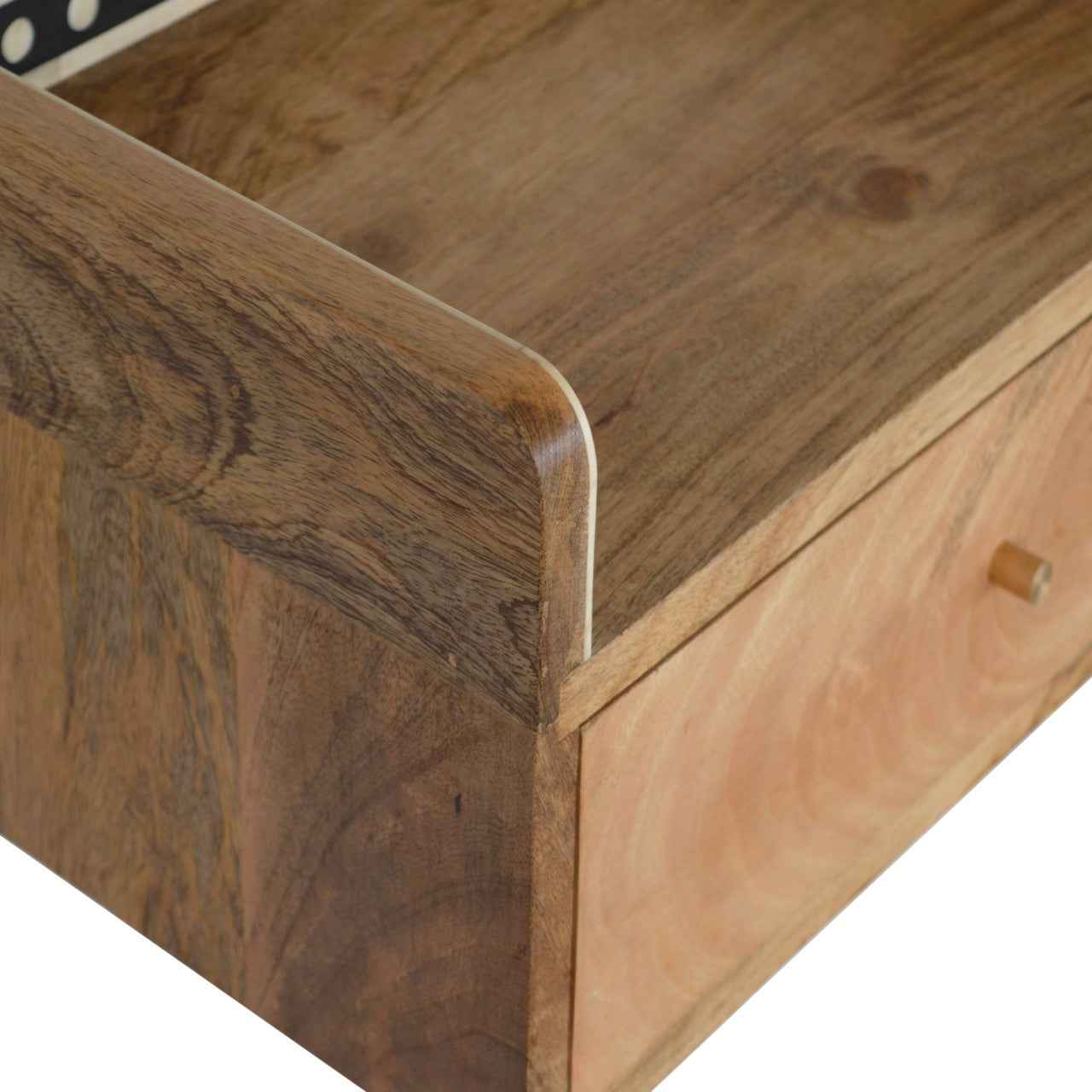 BONE INLAY GALLERY FLOATING (BED)SIDE TABLE | 1 DRAWER