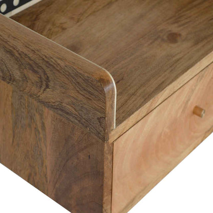 BONE INLAY GALLERY FLOATING (BED)SIDE TABLE | 1 DRAWER