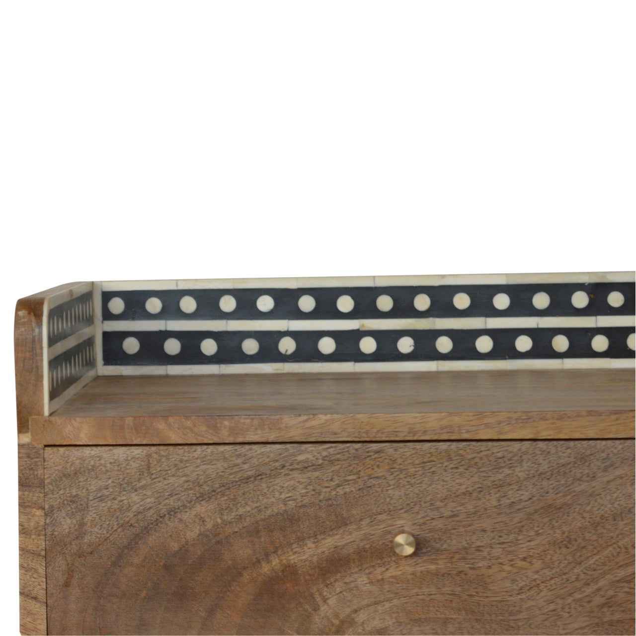 BONE INLAY GALLERY (BED)SIDE TABLE | 3 DRAWERS