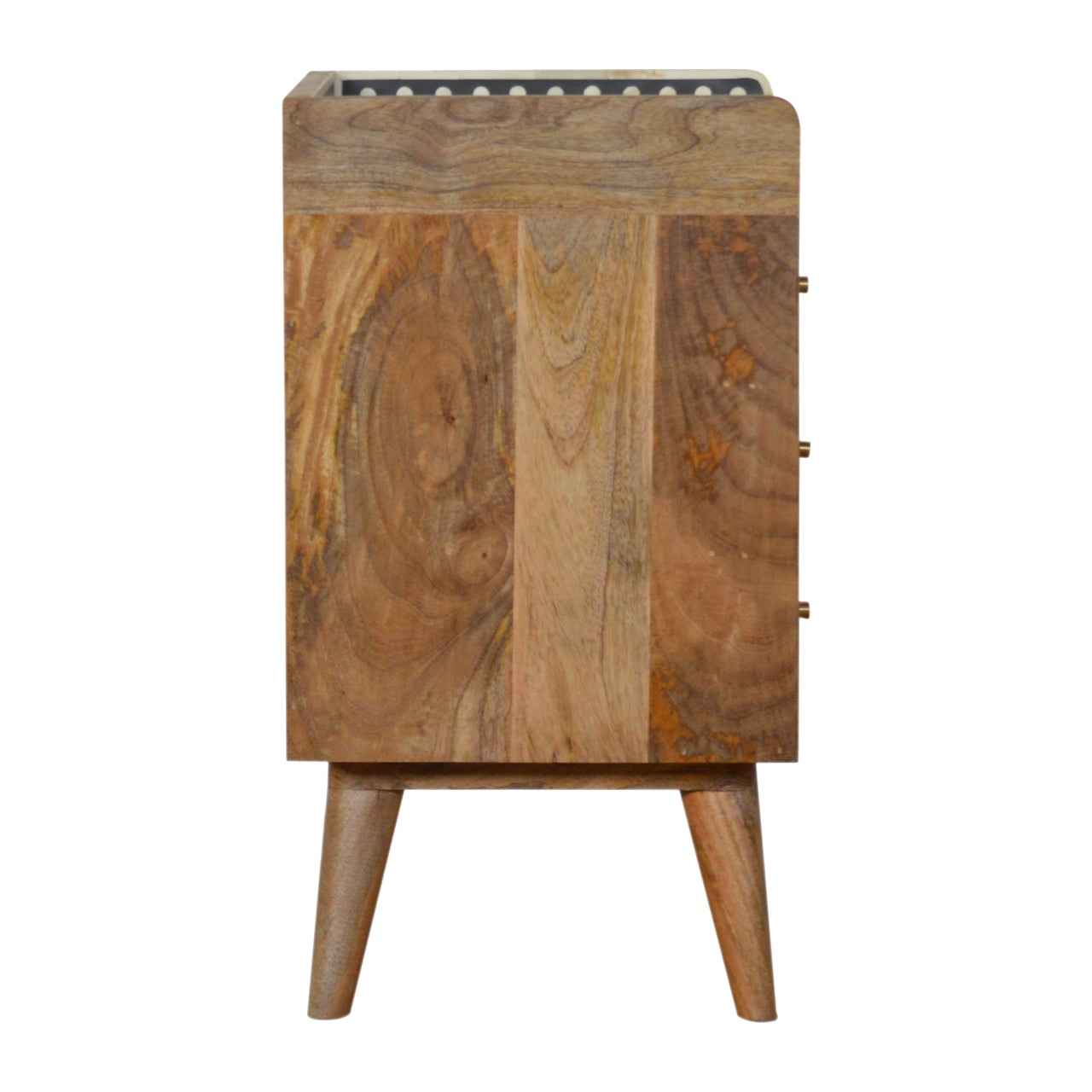 BONE INLAY GALLERY (BED)SIDE TABLE | 3 DRAWERS