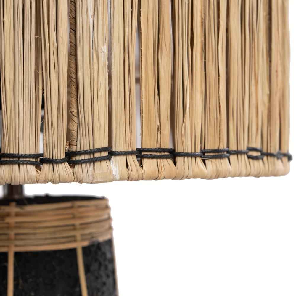 SKIATHOS TABLE LAMP | BLACK + NATURAL