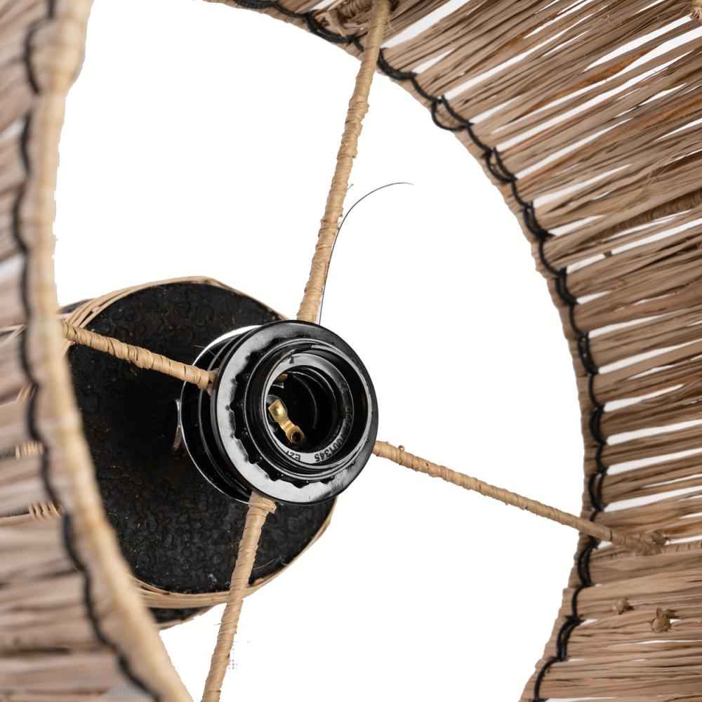 SKIATHOS TABLE LAMP | BLACK + NATURAL