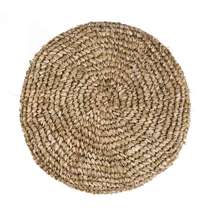 JUNO SMALL STOOL | RECLAIMED TEAK +RAFFIA | IN-OUTDOORS