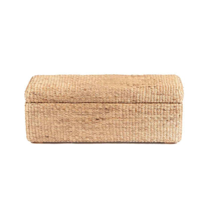 RATTAN STORAGE OTTOMAN | NATURAL