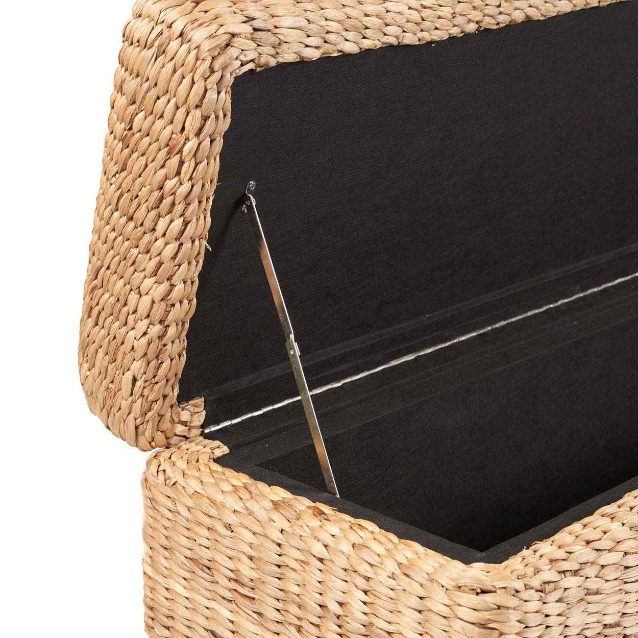 RATTAN STORAGE OTTOMAN | NATURAL