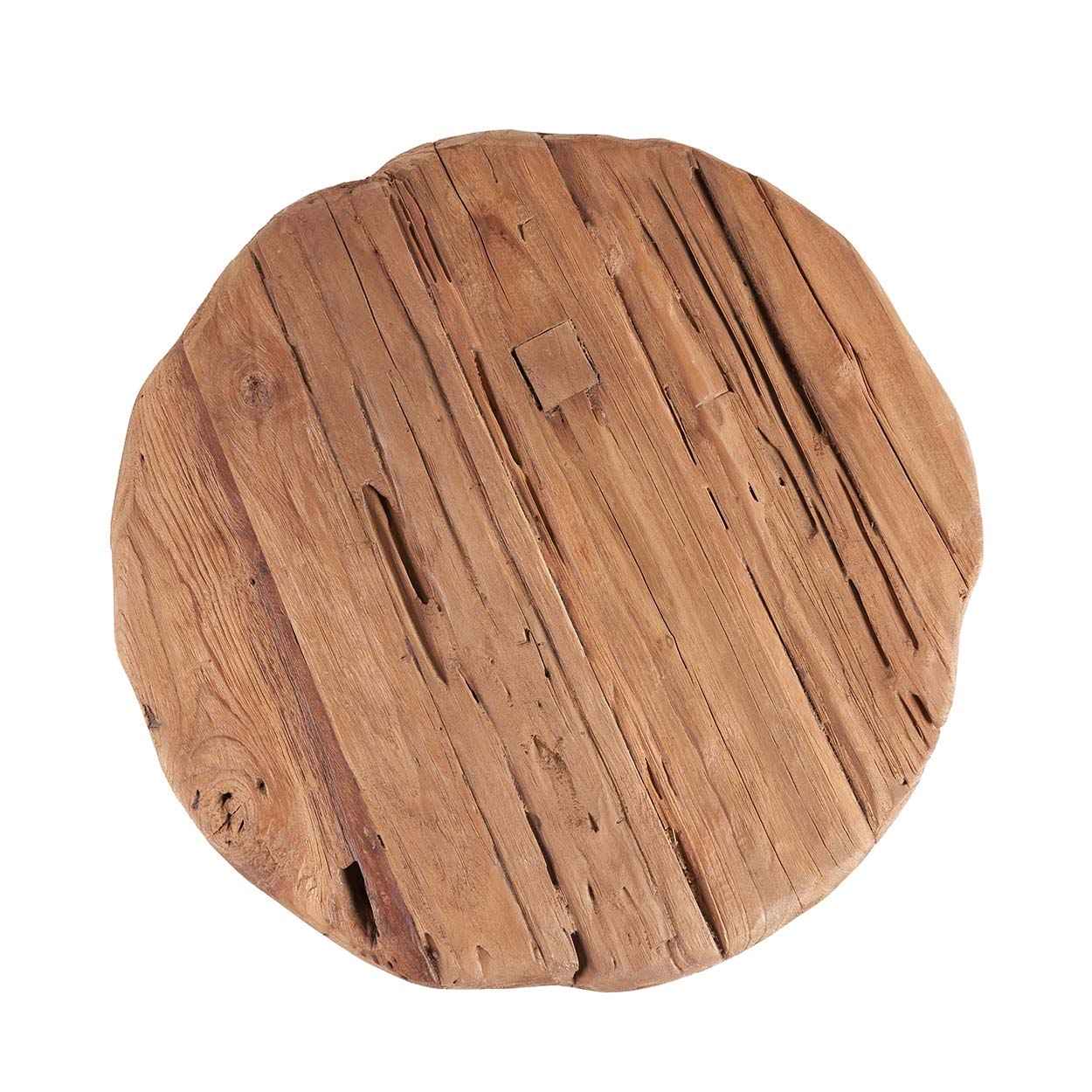 MARABUNTA RUSTIC SIDE TABLE - STOOL | RECLAIMED TEAK | IN-OUTDOORS