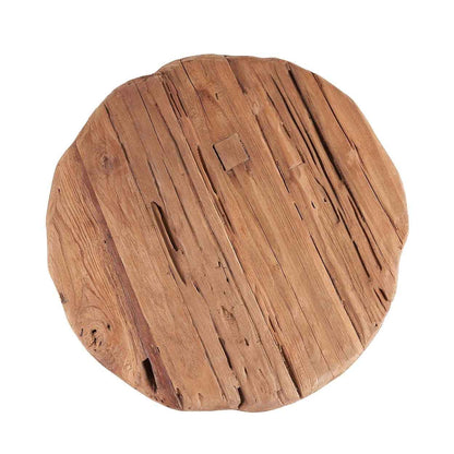 MARABUNTA RUSTIC SIDE TABLE - STOOL | RECLAIMED TEAK | IN-OUTDOORS