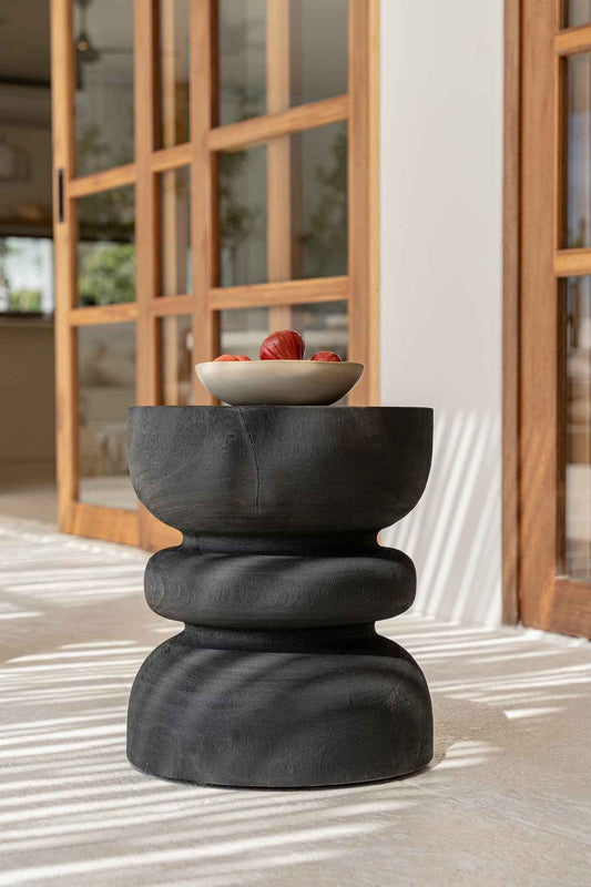 CINCIN SIDE TABLE - STOOL | BLACK | IN-OUTDOORS