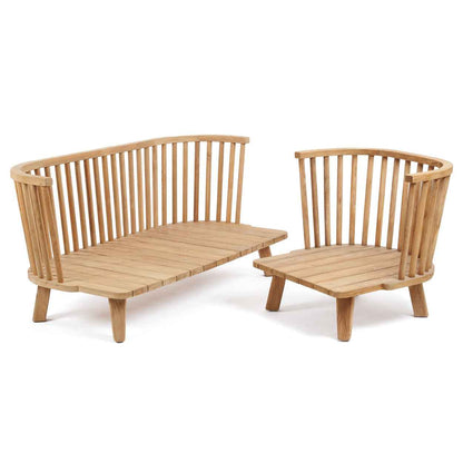 MALAWI TWO-SEATER SOFA | BEIGE | RECLAIMED TEAK | IN-OUTDOORS