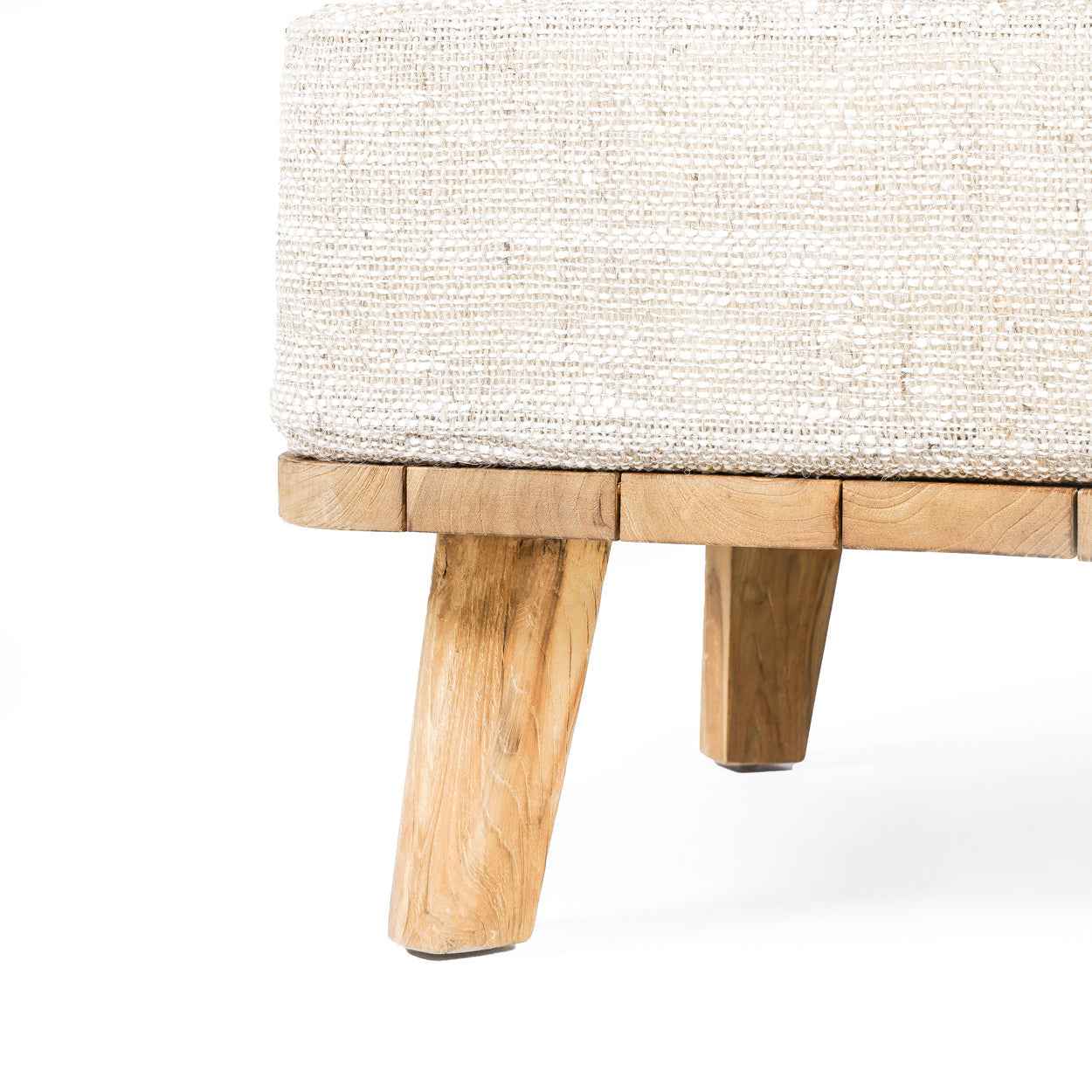 MALAWI TWO-SEATER SOFA | BEIGE | RECLAIMED TEAK | IN-OUTDOORS