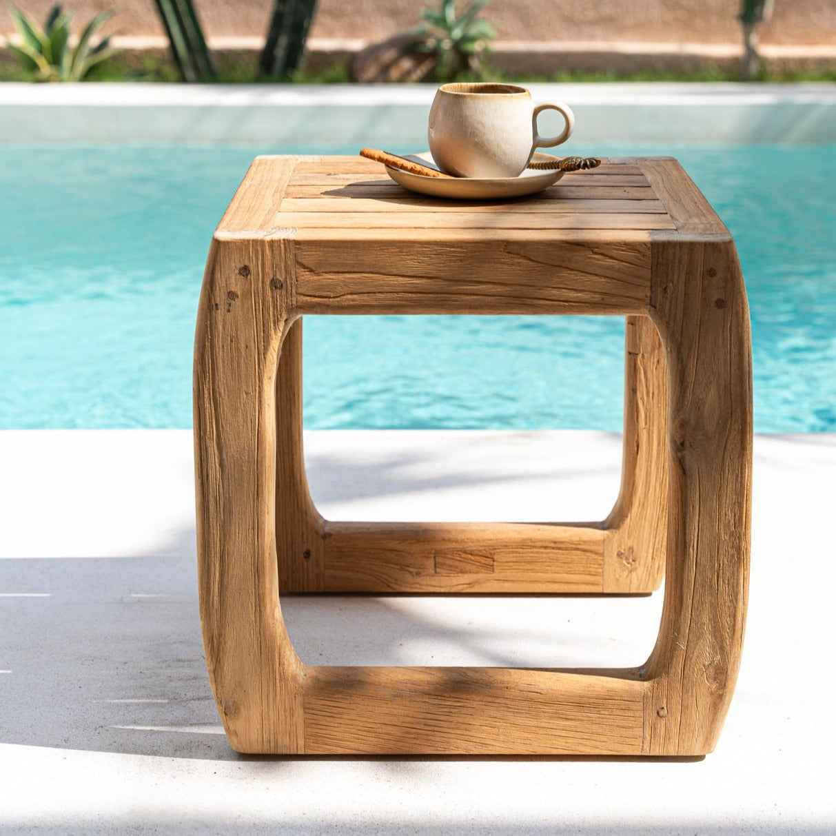 ITHACA SIDE TABLE + STOOL | RECLAIMED TEAK | IN-OUTDOORS