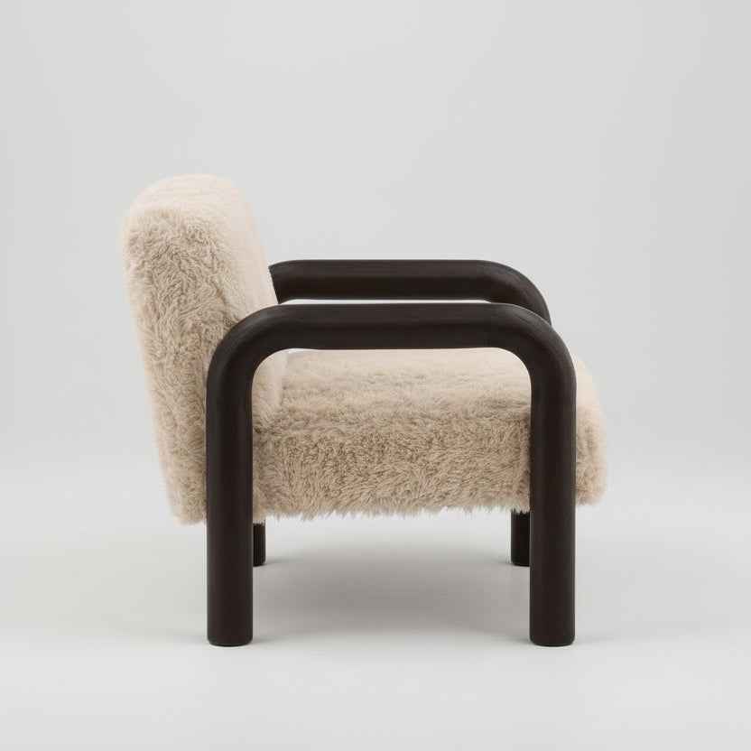 JOHNSON FAUX SHEARLING ARM CHAIR