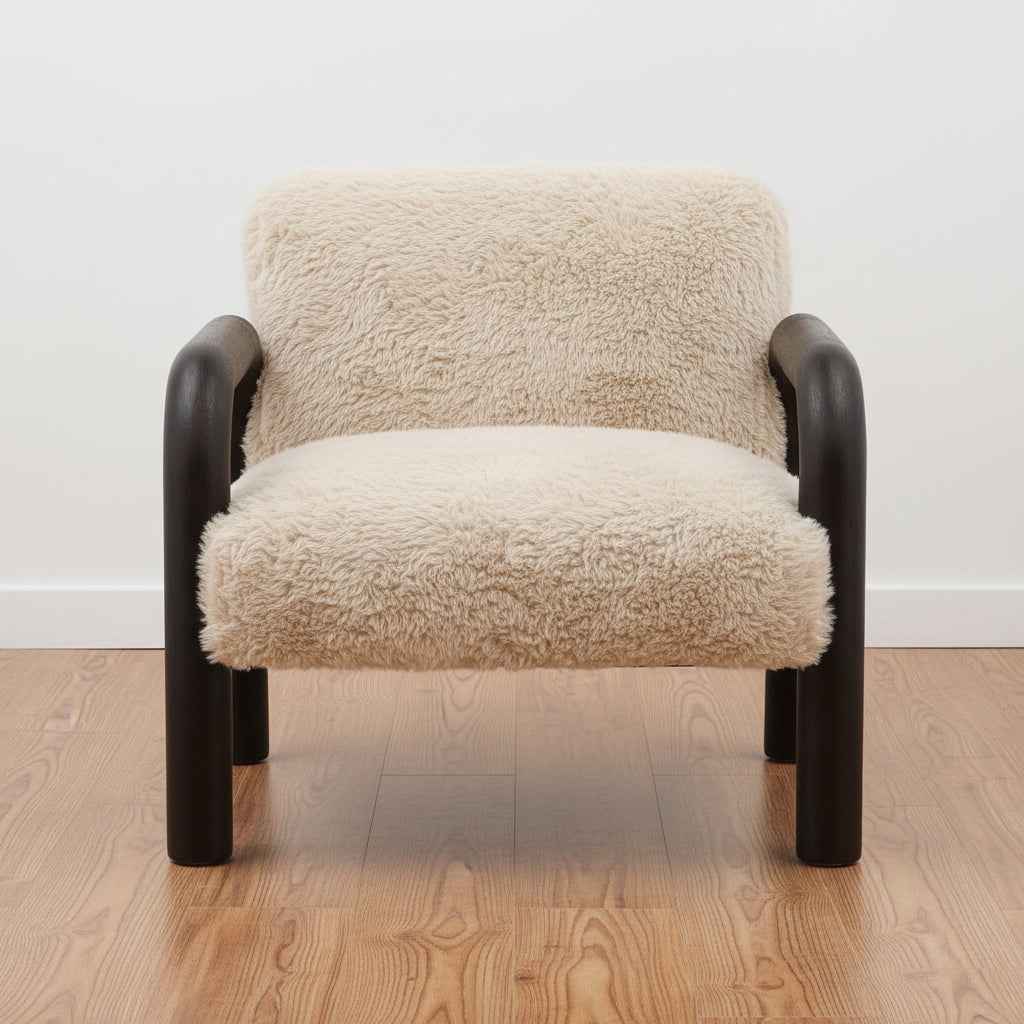JOHNSON FAUX SHEARLING ARM CHAIR